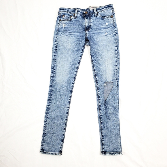AG Adriano Goldschmied Middi Ankle Acid Wash Jeans - Picture 4 of 10